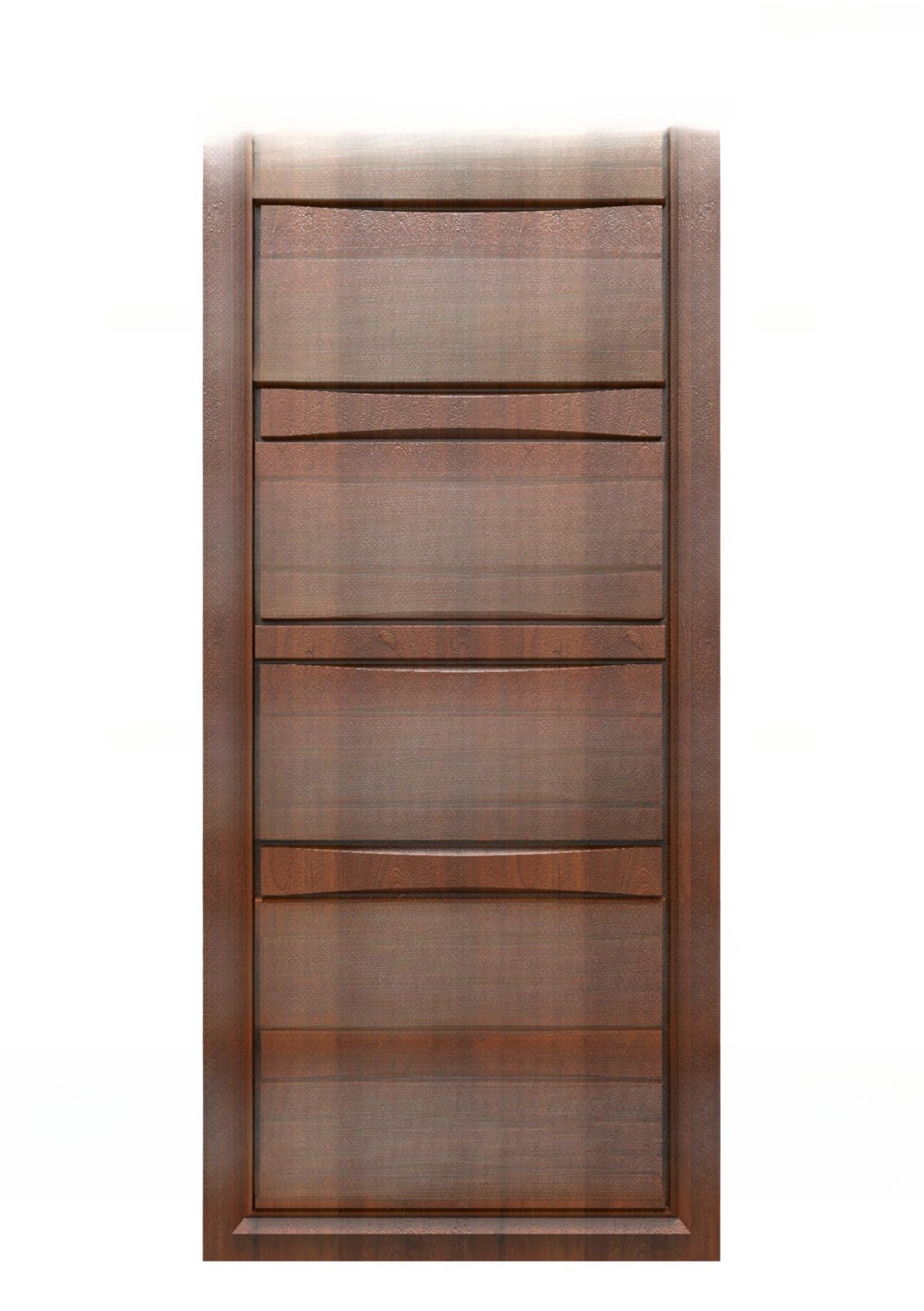 GOLDEN DOORS - PAGE-09 Modern Minimalist Geometric Segmented Wooden Door 3D Model